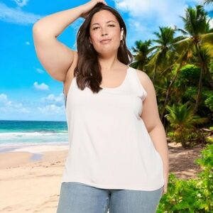 LIVI Active white tank top